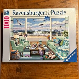 Ravensburger Seaside Living Room Puzzle in Aqua and Teal Tones